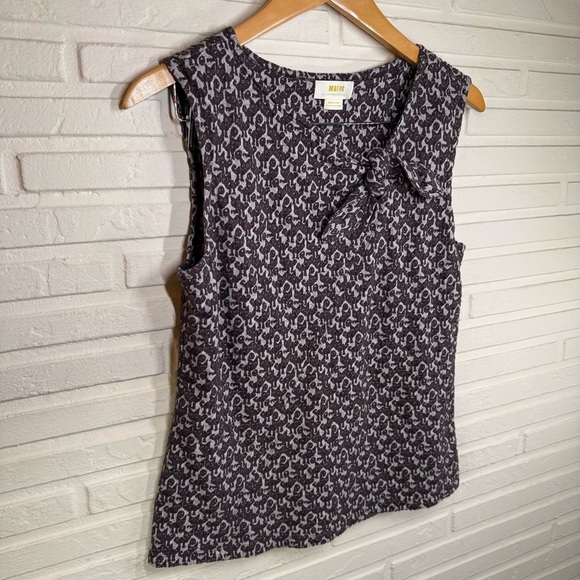 Maeve Gray and Black Tomcat Cat Print Sleeveless Blouse, Women’s Size Medium - Picture 9 of 10